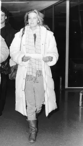 Bo Derek actress married to film director John Derek arriving at London Airport