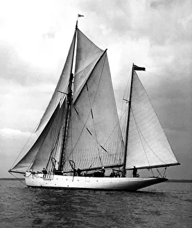 Yachting Prints: A board the school of navigation 103 ton seagoing training vessel Moyana in the Solent
