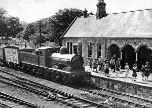 00019 Prints: Boarding a train at the reconstructed Rowley Station at Beamish Open Air Museum gives