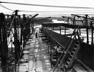 Ocean Prints: Boat deck of the Cunard White Star ocean liner Queen Mary, 26th September 1934