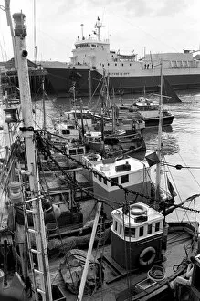 Images Dated 1st April 1975: Boats: Port: Dock: Deckchairs: Newhaven. April 1975 75-1724-004
