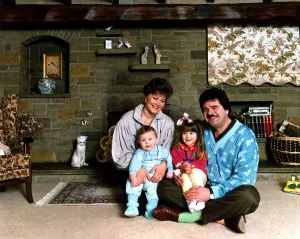 Bob Carolgees TV Presenter Surprise Surprise with family at home