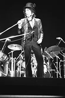 00889 Prints: Bob Dylan seen here performing on stage at The Picnic concert at Blackbushe Aerodrome