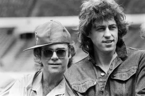 01073 Prints: Bob Geldof for the Band Aid Trust announces the most ambitious venture in the history of