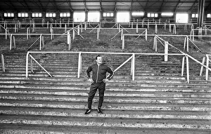 Bob Paisley at Anfield after taking over as Liverpool manager following the resignation