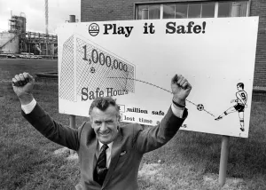 Target Prints: Bob Thomson, deputy site manager celebrating safety success