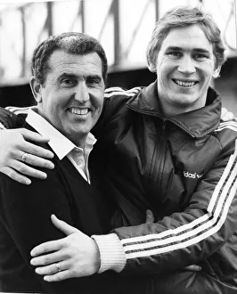 Bobby Campbell Portsmouth manager (left) with Alan Knight Portsmouth goalkeeper