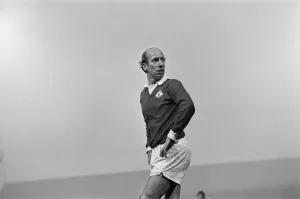 Moody Prints: Bobby Charlton pictured during the Wolverhampton Wanderers verses Manchester United FA