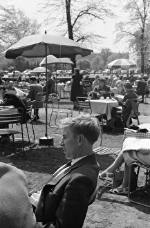 Bobby Charlton relaxes during interview in Hyde Park, London