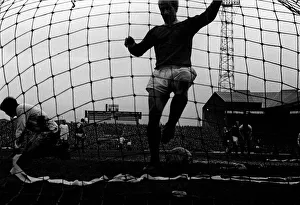 Bobby Charlton scores a goal for Manchester United against Blackpool February 1967