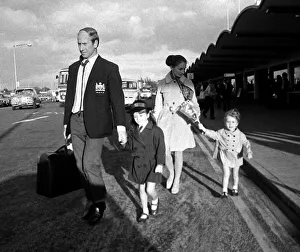 Core61 Prints: Bobby Charlton with his wife Norma and their two children Suzanne (5) and Andrea (3