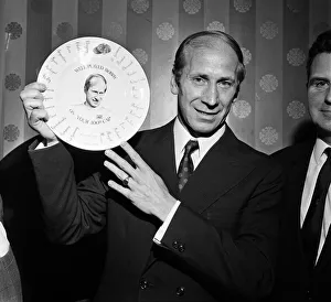 Plate Prints: Bobby Charltons achievement in winning 100 England Caps was saluted again with a