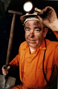 Bobby Chatham, a coal miner at Danderhall colliery in Midlothian