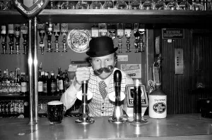 Stratford Prints: Bobby Moore preparing for the opening of his own public house called Moore