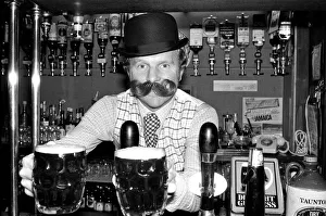 00887 Prints: Bobby Moore preparing for the opening of his own public house called Moore