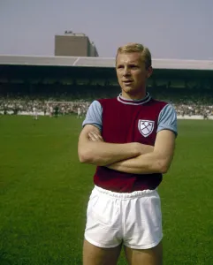 Bobby Moore of West Ham United at Upton Park before the league division one match against