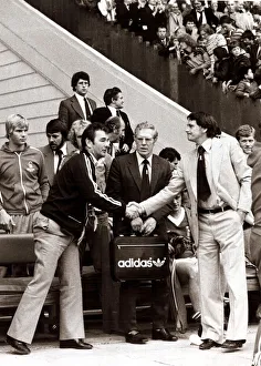 Adidas Prints: Bobby Robson - August 1978 England Manager - shaking hands with Brian Clough
