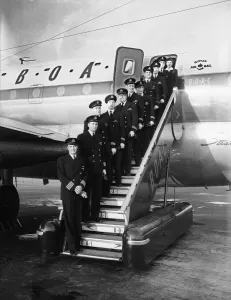 BOCA Crew of Boeing Stratocrusier that will be used for the Queens Royal tour of