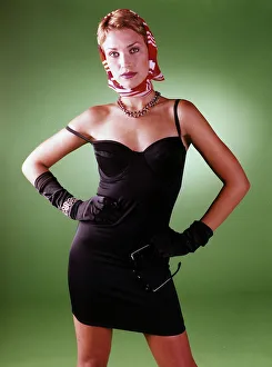 Corset Prints: Bodyslimmers feature Corset underwear worn with gloves! August 1997