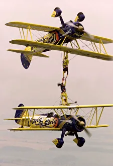 Air Shows Prints: The Boeing Stearman 75 two-seat biplane began life in America during 1934