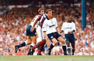 00853 Prints: Bolton 1-3 Newcastle, premier league match at Burnden Park, Tuesday 22nd August 1995