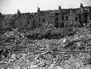 Bomb damage on Almorah Road, Bedminster, Bristol. 11th June 1941