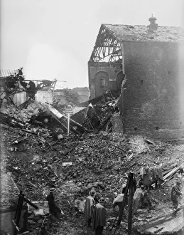 Bomb damage to central Hull following a heavy Luftwaffe raid on Hull