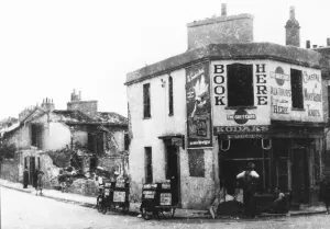Bygones Prints: Bomb damage at the junction of St Marychurch Road and Warbro Road