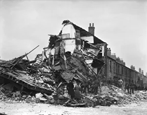 Bomb damage to Newcastle and Tyneside following a series of air raids in 1941