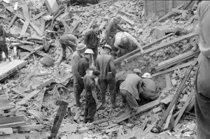 Blitzkreig Prints: Bomb Damage at Pennyfields, Poplar, London, Circa 1940