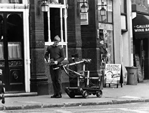 Dangerous Prints: A Bomb scare at the old Bailey. An Army Robot in action today as part of the bomb