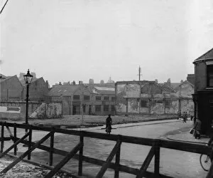 01035 Collection: A bomb site in the centre of Hull Circa 1945