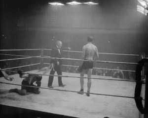 Defeat Prints: Bombadier Billy Wells vs Arthur Townley at the Holborn Stadium, Holborn, London