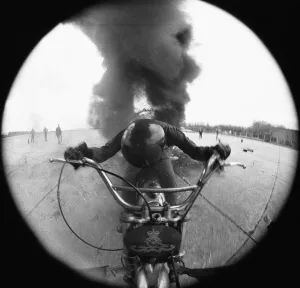 00892 Prints: Bombardier Derek Shipley of the Royal Artillery Motorcycle Display Team seen here