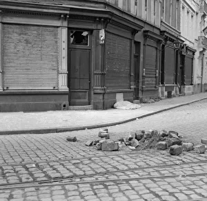 During the bombardment of Antwerp the inhabitants who remained behind hid in cellars