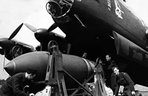 Bomber command load one of the new 12, 000 pound earthquake
