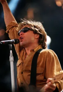 Bon Jovi pop group in concert at Ibrox football stadium Glasgow