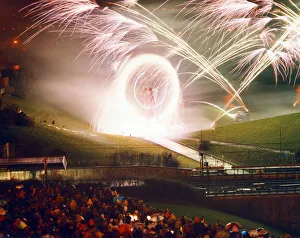 Bonfire Night, with 45ft Catherine Wheel at the Pyramid playing fields, Bury