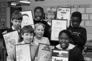 Booked for success... these youngsters won Bradley Junior School