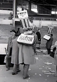 Bookmakers move their eqipment away after taking bets for the race March 1963