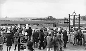 00596 Prints: Bookmakers and race-goers at Sedgefield Racecourse 25th January 1978