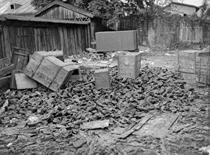 00117 Prints: Boots and other supplies abandoned by the retreating Austrian army at Lemberg
