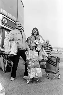 Booze shopping in Boulogne. Barry Segrott and wife Elizabeth with their beer