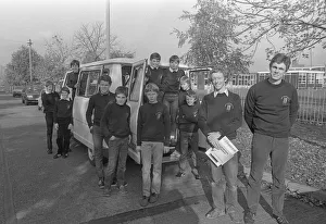 Leamington Prints: Bound for Germany... members of the Mid-Warwickshire Schools Football Association with
