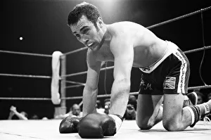 Boxer Alan Minter knocked down by Tony Sibson 1981 before losing fight