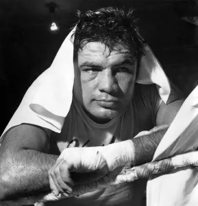 00043 Prints: Boxer Alex Miteff training at Tobys Gym training for his fight against Henry Cooper