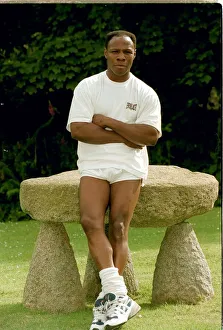 Boxer Chris Eubank July 1998 Out training before his title fight with Carl