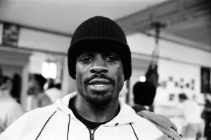 Boxer Errol Christie training for his fight against Mark Kaylor in the Thomas O
