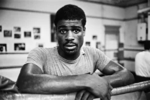 Boxer Errol Christie training for his fight against Mark Kaylor in the Thomas O