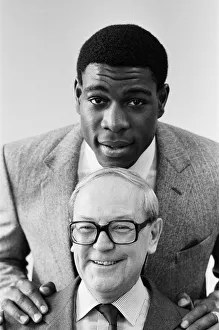 Boxer Frank Bruno and TV presenter Harry Carpenter Known for his double act with British